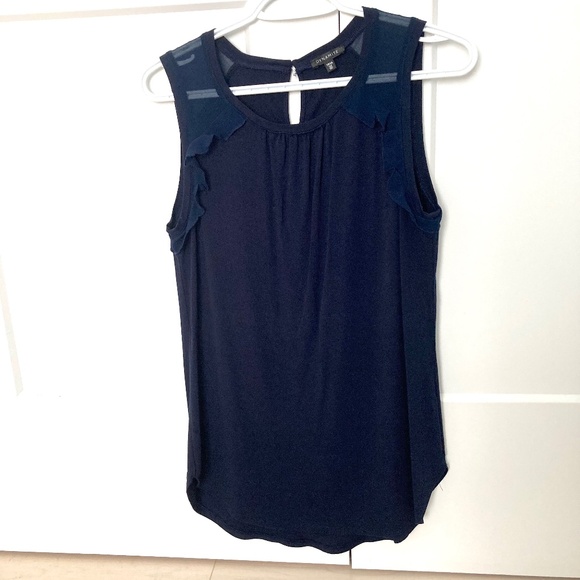Dynamite Sleeveless Top - Dark Blue - Size XS - Picture 1 of 7